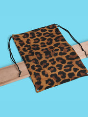 The Leopard Style Canvas Drawstring Bag